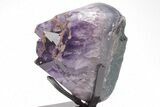 Dark Purple Amethyst Cluster w/ Goethite - Large Points #206900-2